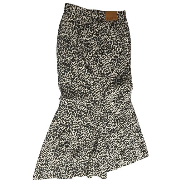 Please Women’s skirt Leopard Print Cotton Max Size Medium In Italy evening chic - Picture 3 of 8